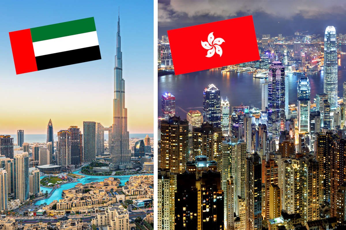 Both Dubai and Hong Kong offer eased taxes and a friendly business climate for anyone willing to relocate there.