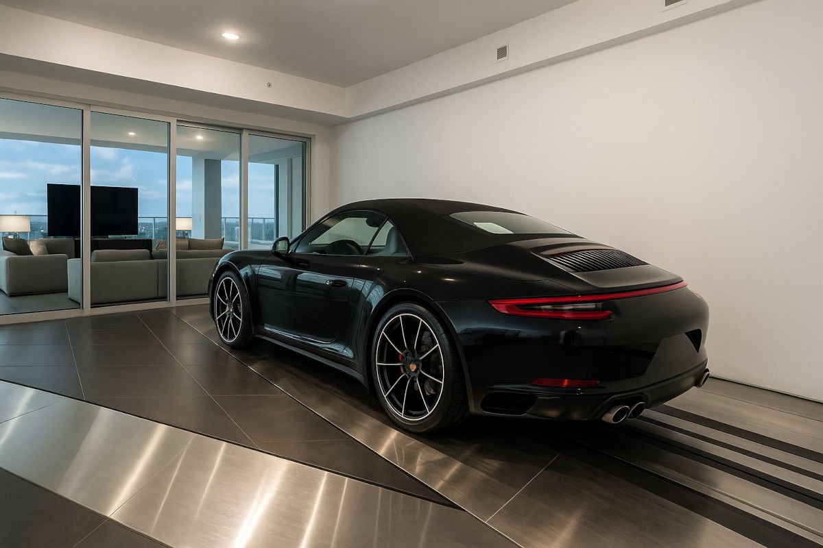 Branded residences can offer some unique signature features. Imagine being able to lift your sports car into your penthouse unit with its very own car elevator.